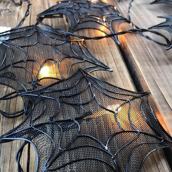 Pottery Barn Spooky and Illuminating Light Up Metal Spider Web String Lights🕸🕷 - Picture 8 of 16
